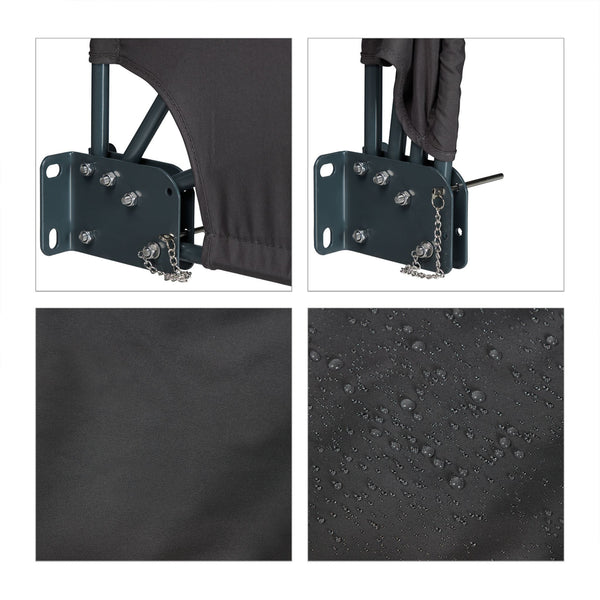 Balkon windscherm waaier antraciet