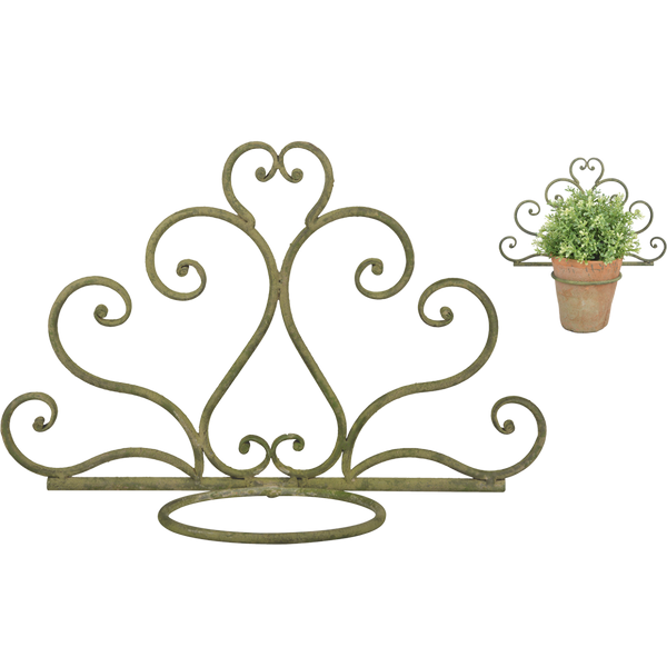 Green bloempothouder 1 pot verouderd