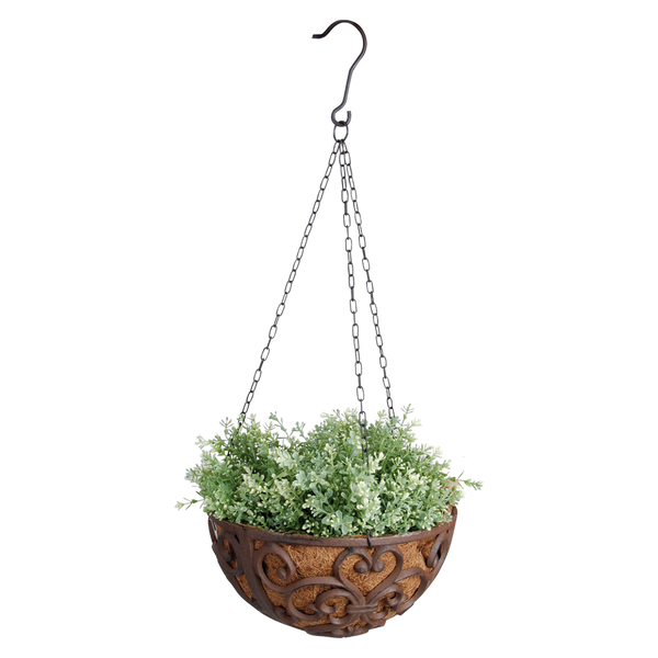 Hanging basket met cocosL