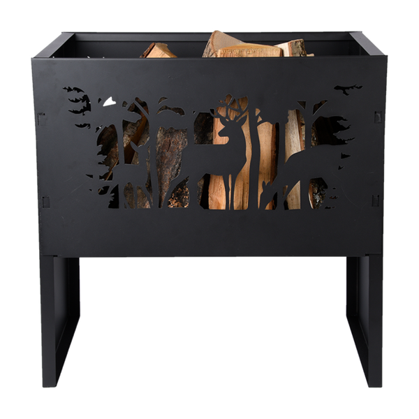 Rechthoekige vuurkorf met herten