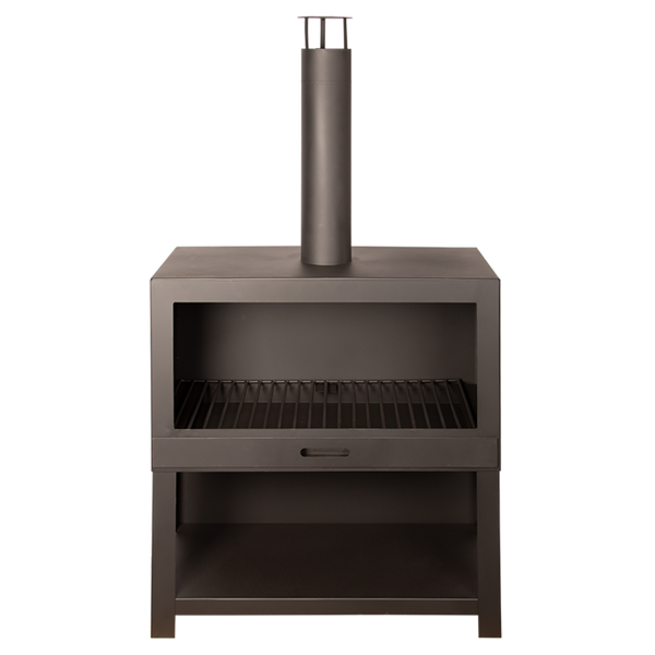 Terraskachel + houtopslag zwart L