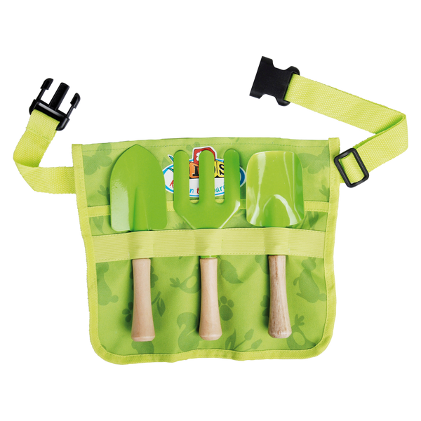 Kindertuingereedschap in gordel