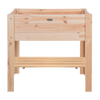 Blank houten kweektafel met L voet S