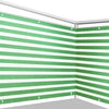 Balkonafscherming groen/wit streep 90x500cm