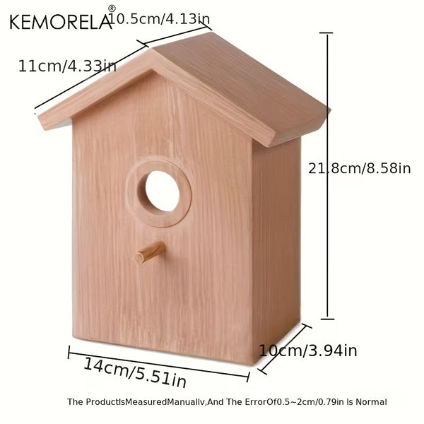 Raamvogelhuisje met zuignappen + voederbak (TPU) – weerbestendig vogelhuis met zitstok
