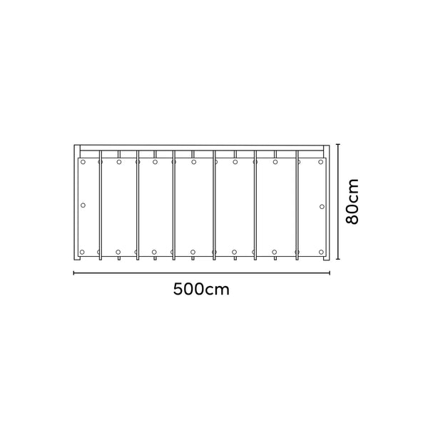 Coolfit balkondoek 500x80 gebroken wit