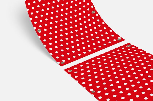 Balkondoek - stip rood/wit - dubbelzijdig