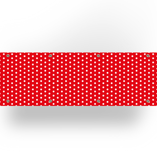 Balkondoek - stip rood/wit - dubbelzijdig