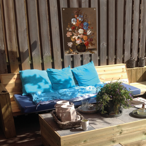 Tuinposter - Stilleven rode tint - 100x70cm