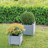 Plantenbak vierkant grijs set S/L