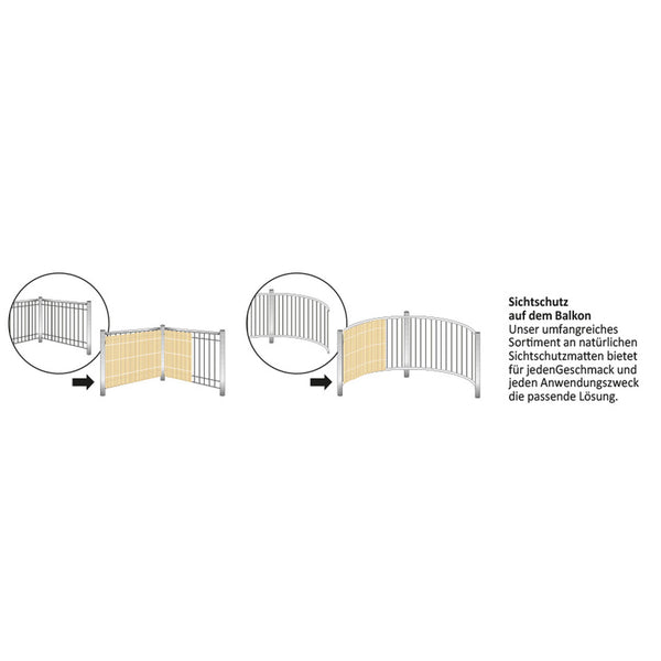 Balkonscherm kunststof bamboe/teak 300x90cm