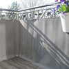 Balkondoek geweven kunststof titanium grijs 300x90cm