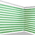 Balkondoek groen/wit 500x90cm