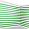 Balkondoek groen/wit 500x90cm
