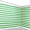 Balkondoek groen/wit 500x90cm