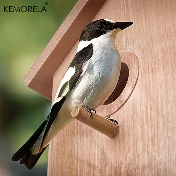 Raamvogelhuisje met zuignappen + voederbak (TPU) – weerbestendig vogelhuis met zitstok