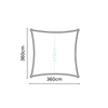 Shade sails Coolfit Vierkant Antraciet