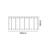 Coolfit balkondoek 500x80 gebroken wit