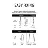 Rails with eyebolt 1m