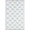 Balkontapijt grafisch beige/wit