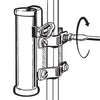Parasolhouder wand type G wit diam. 3,5cm