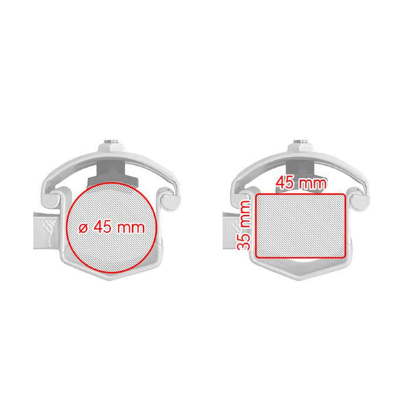 Parasolhouder wand type H ll alluminum diam. 3,5cm