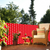 Balkondoek op maat met print stip rood/wit