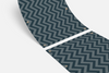 Balkondoek - chevron grijs/antraciet - dubbelzijdig