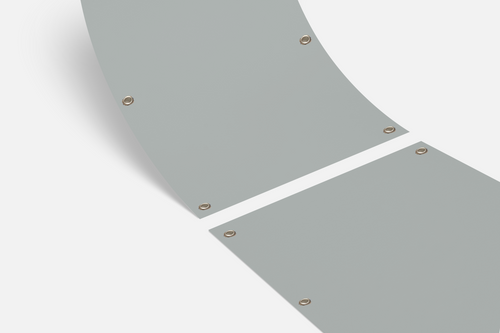 Balkondoek op maat – Premium mat doorschijnend aluminiumgrijs