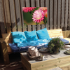 Tuinposter - Pink flower - 100x70cm