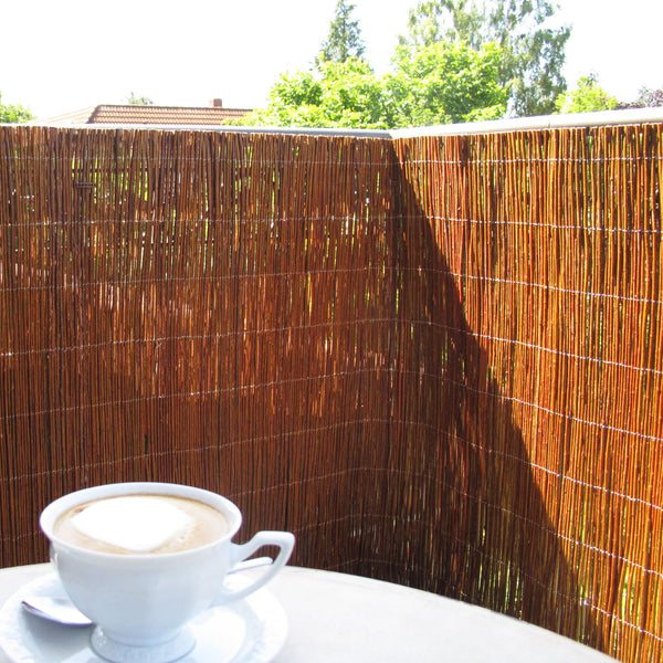 Balkonscherm rieten mat champagne 300x90cm